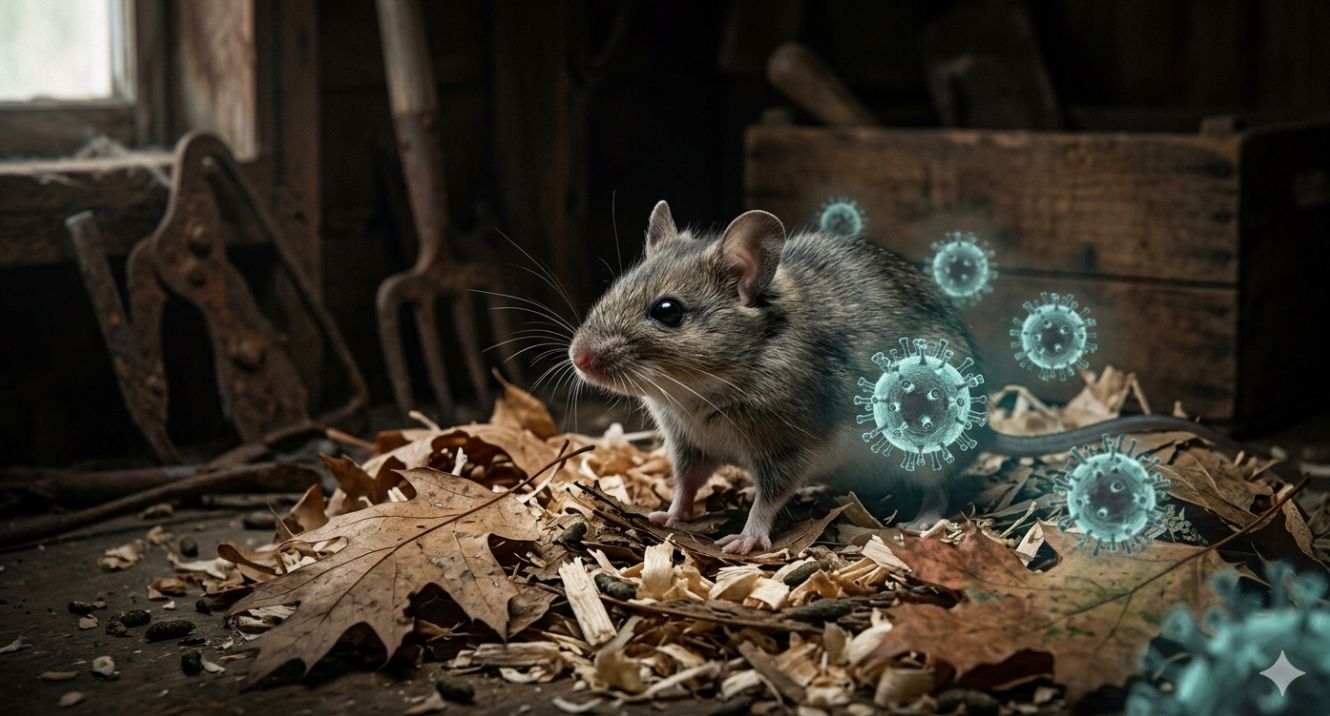 Ilustrasi virus Hanta dan risiko penularan dari tikus